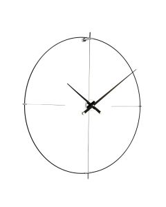 Bil Wall Clock, Walnut, Steel and Fiberglass