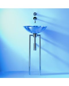 BluToo 3 Console Bathroom Vanity in Polished Chrome, 17.3"