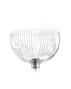 Bordeaux 680 Round Hand-Cut Clear Crystal Vessel Bathroom Sink, 15.0"