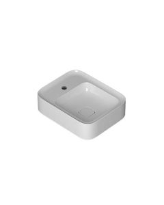 Cameo 50.40 Rectangular Ceramic Vessel or Wall Mounted Bathroom Sink, 19.7"