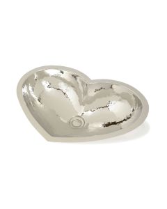 Cceur 7030 Heart-Shaped Metal Undermount Bathroom Sink, 19.3"