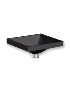 Concert 51.55.50.318 Square Solid Surface Bathroom Sink in Matte Black, 17.3"