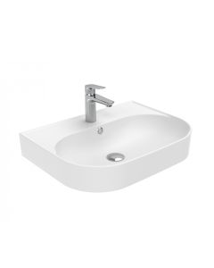 Contour 71060 Modern U-Shaped ADA Compliant Vessel or Wall Mounted Bathroom Sink, 23.6"