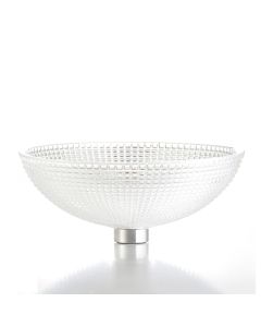 Crystal 678 Round Hand-Cut Clear Crystal Vessel Bathroom Sink, 16.9"