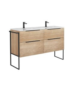 Dalia C140A Freestanding Bathroom Vanity, Includes Integrated Ceramic Sink, 57.4"