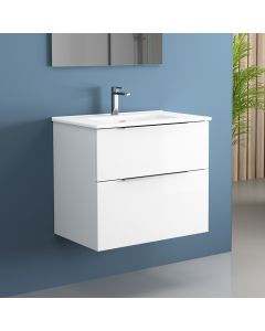 Dalia C70 Wall Mounted / Floating Bathroom Vanity, Includes Integrated Ceramic Sink, 28.0"