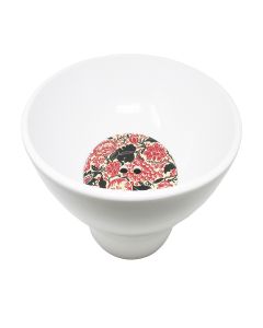 Deco 4803+4860 Round Ceramic Vessel Bathroom Sink with Decorative Drain Cover, 15.7"