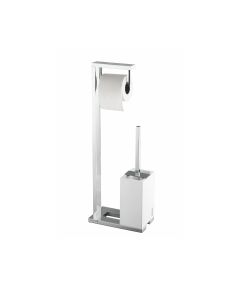 Demetra 1901 Freestanding Toilet Paper Holder in Polished Chrome
