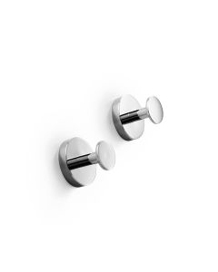 Duemila 5507 Bathroom Towel Hook in Polished Chrome, Set of Two