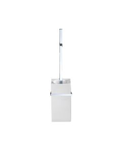 DW 6203 Wall Mounted Toilet Brush Holder in Polished Chrome, Ceramic Holder