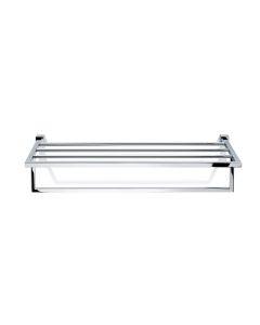 DW CO KHT Towel Rack with Integrated Towel Bar in Polished Chrome, 23.6"