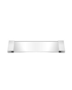 DW TAB 34 Frosted Glass Vanity Tray, Polished Chrome
