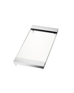 DW TAB 37 Clear Glass Vanity Tray, Polished Chrome