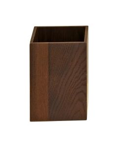 DW WO PKE Bathroom Wastebasket in Dark Brown Thermo-Ash Wood