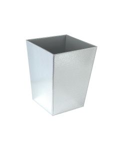 Ecopelle 2203 Leather Bathroom Wastebasket in Chrome
