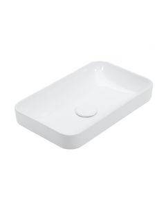 Edge 6860 Modern Ceramic Drop-in or Vessel Bathroom Sink, 23.6"