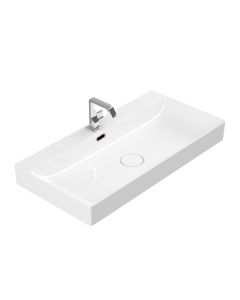 Edge 90 ADA Compliant Wall Mounted Bathroom Sink, 35.4"