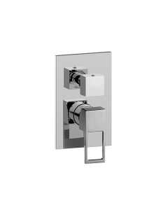 Concealed Two Outlet Shower Faucet in Polished Chrome, Includes Rough-in Valve and Trim