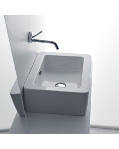 Ego 3247 Rectangular Ceramic Vessel Bathroom Sink, 15.7"