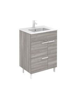 Elegance 60 Freestanding Bathroom Vanity, Includes Integrated Ceramic Sink, 23.6"