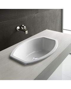 GSI Element Top 56 Ceramic Drop-in Bathroom Sink in Glossy White, 22.0"