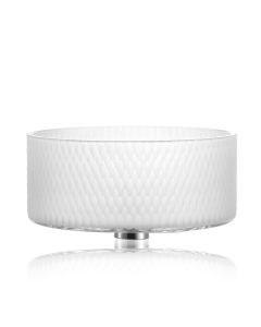 Emilie 711 Round Hand-Cut Opaque Crystal Vessel Bathroom Sink, 14.4"