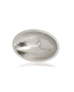 WSBC 3021 Small Oval Metal Undermount Bathroom Sink, 13.8"