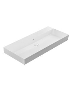 Energy 100 Rectangular Trough Vessel or Wall Mounted Bathroom Sink, 38.6"
