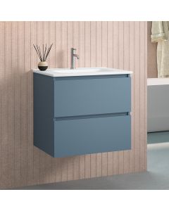 Flora C60 Wall Mounted / Floating Bathroom Vanity, Includes Integrated Ceramic Sink, 24.0"