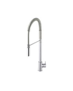Flow T1.57 Single Hole Kitchen Faucet in Polished Chrome, with Adjustable Swivel Spout