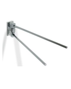 Glue L 312 Adhesive Double Swivel Towel Bar in Polished Chrome, 13.8"