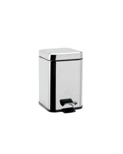 Hotellerie AV402A Bathroom Wastebasket in Polished Chrome
