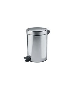 Hotellerie AV602A Bathroom Wastebasket in Polished Stainless Steel