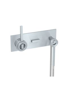 Hydrus BM 02 Single Lever Bath Mixer in Polished Chrome, Includes Hand Shower and Rough-in Valve