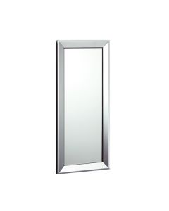 Iside 51.80.55.242 Rectangular Bathroom Wall Mirror, Polished Stainless Steel Frame, 17.7" x 39.3"