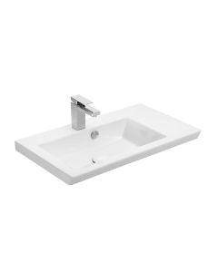 Joy IS 70 Wall Mount or Drop-in Bathroom Sink in Glossy White, 28.0"