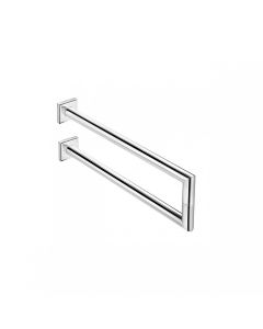 Kubic Class 43.14.01.002 Lateral Fixed Double Towel Bar in Polished Chrome, 14.2"