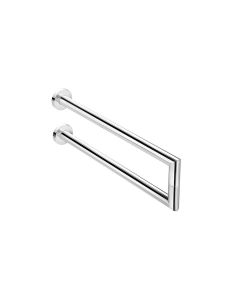 Kubic Cool 33.14.01.002 Lateral Fixed Double Towel Bar in Polished Chrome, 14.2"