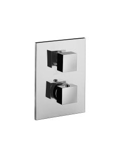 Level LEQ 519 Concealed Thermostatic Three Outlet Shower Faucet in Polished Chrome, Includes Rough-in Valve and Trim