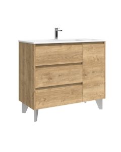 Lila C100 Freestanding Bathroom Vanity, Includes Integrated Ceramic Sink, 40.0"