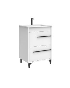 Lotus C60F Freestanding Bathroom Vanity, Includes Integrated Ceramic Sink, 24.0"