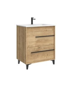 Lotus C70F Freestanding Bathroom Vanity, Includes Integrated Ceramic Sink, 28.0"