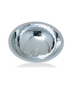 WSBC 3028 Round Metal Undermount Bathroom Sink, 17.3"
