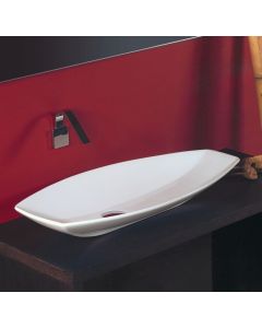 LVR 220 Ceramic Vessel Bathroom Sink in Glossy White, 31.5"