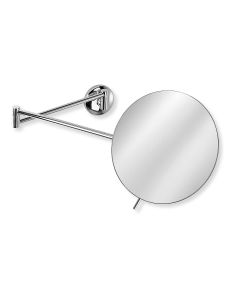 Mevedo 5588 Round Wall Mounted Two-Arm Magnifying Makeup Mirror in Polished Chrome, 3x Magnification