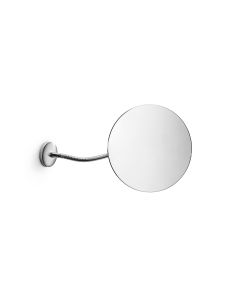 Mevedo 5591 Round Wall Mounted Flexible Gooseneck Magnifying Makeup Mirror in Polished Chrome