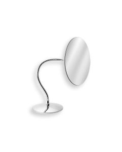 Mevedo 5592 Round Freestanding Flexible Gooseneck Magnifying Makeup Mirror in Polished Chrome