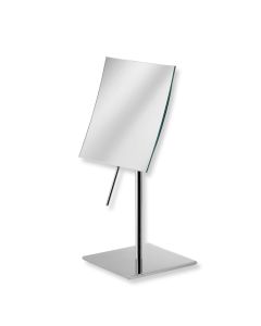 Mevedo 5593 Square Freestanding Magnifying Makeup Mirror in Polished Chrome, 3x Magnification