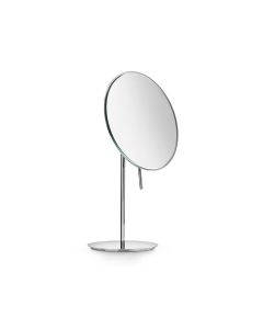 Mevedo 55943 Round Freestanding Magnifying Makeup Mirror in Polished Chrome
