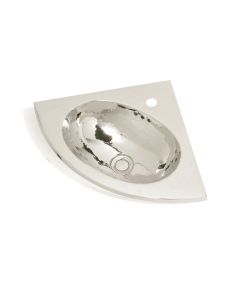 Mini Seychelles 3024 Corner Metal Wall Mounted Bathroom Sink, 22.0"